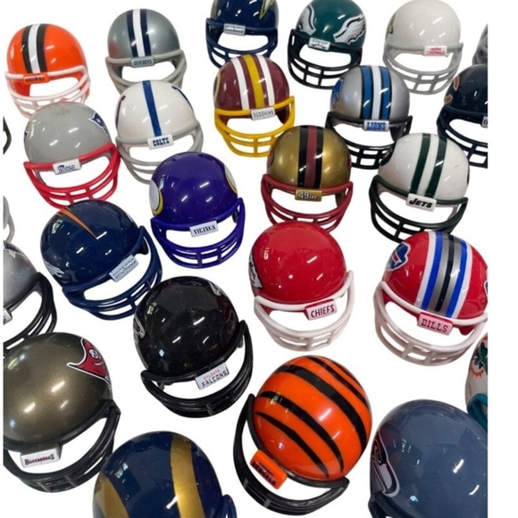 Mighty Helmet Racers Mini NFL Football Helmets 2" Lot 30 Teams Vintage - Picture 4 of 5
